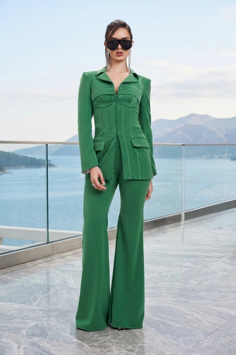 Pantsuit in emrald