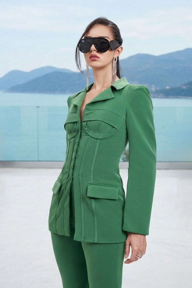 Pantsuit in emrald