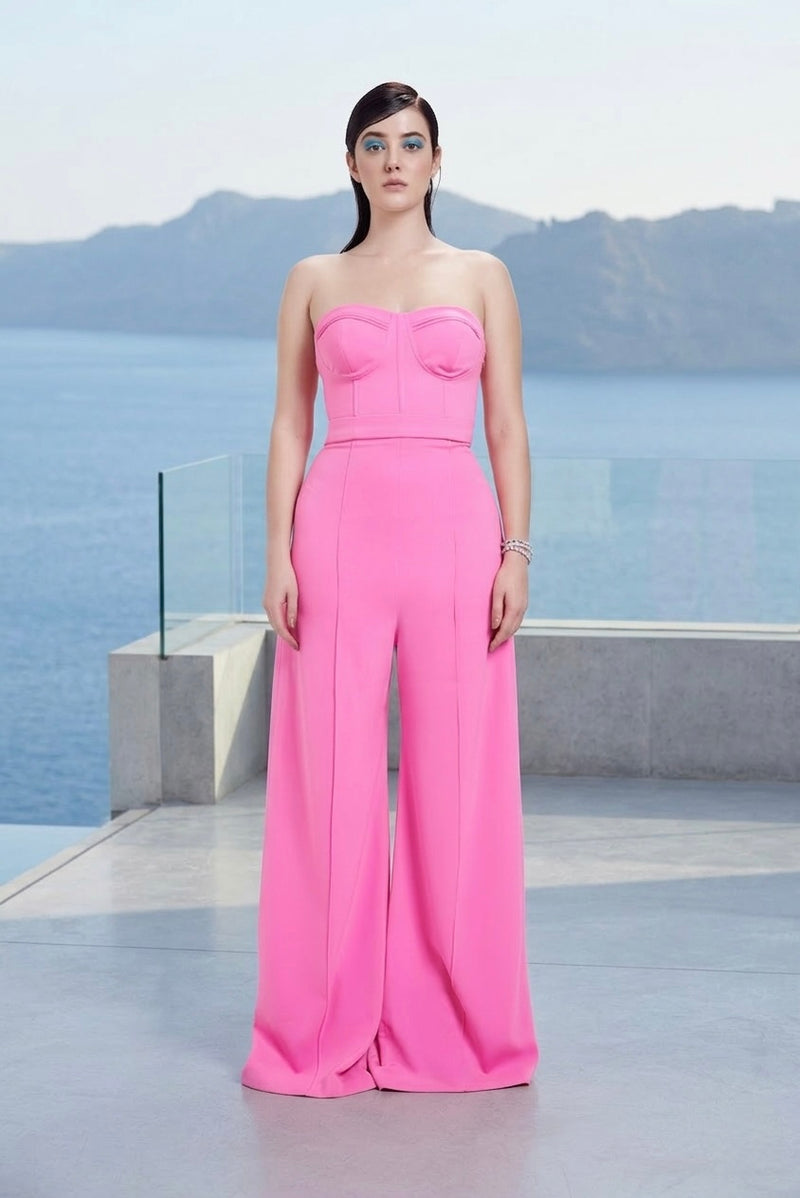 Trench coat in hot pink