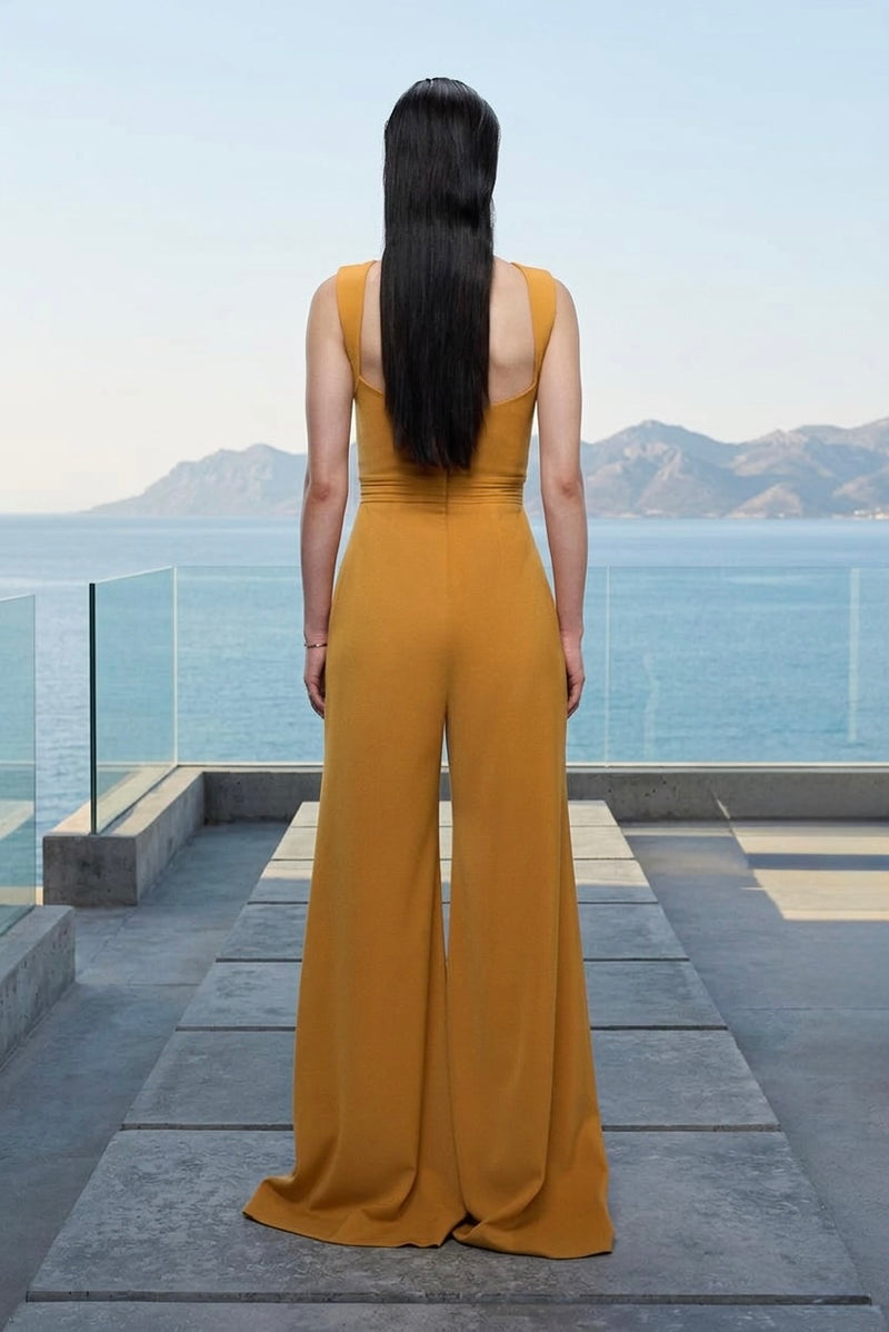 Structured blazer in mustard
