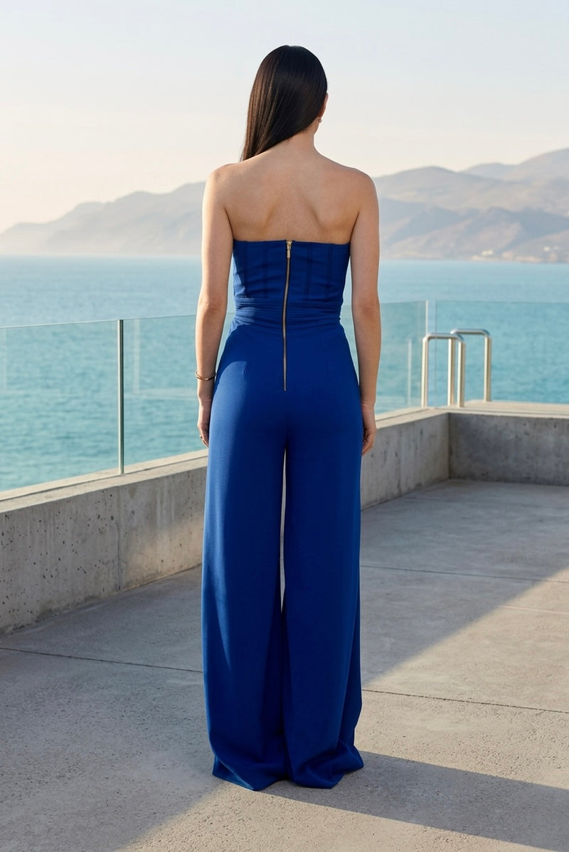 Structured blazer in royal blue